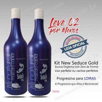 Escova Orgânica Zero Formol - Natural New Seduce Gold Combo