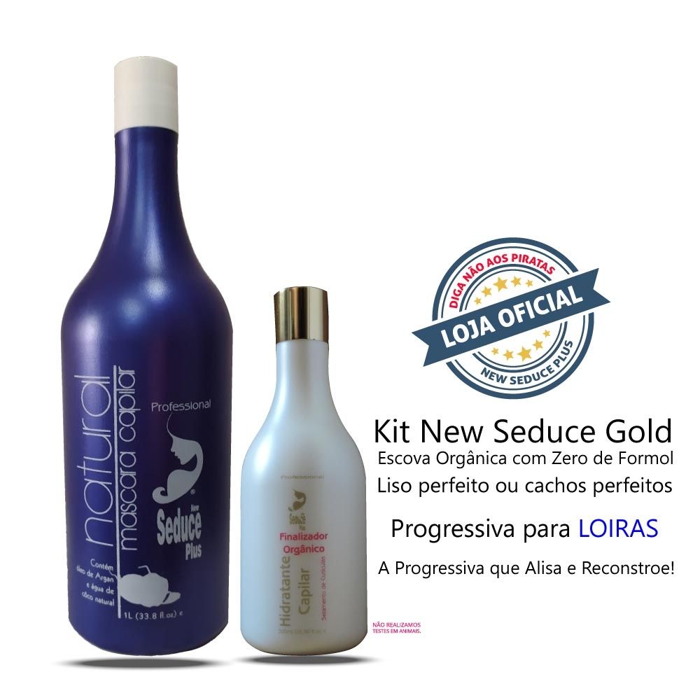 Escova Orgânica com Zero de Formol - Gold Loiro